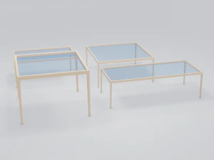 1966 dining table collection 3D Model