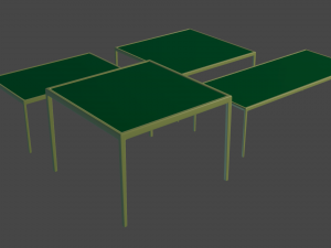 1966 dining table collection 3D-Modell