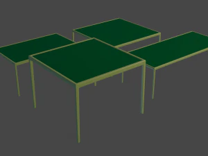 1966 dining table collection 3D Model