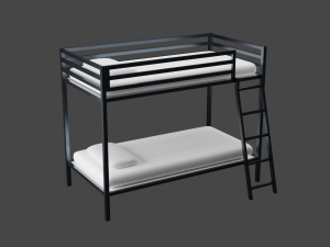 Doshie metal twin bed 3D 模型