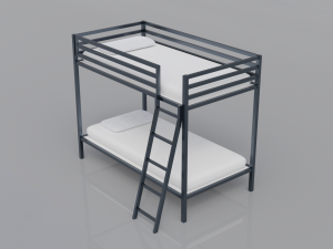 Doshie metal twin bed 3D Model