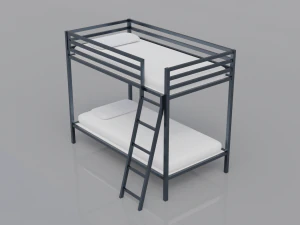 Doshie metal twin bed 3D Model