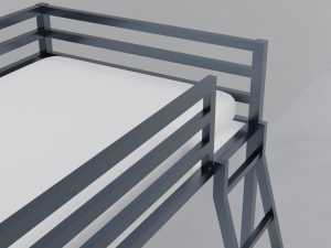 Doshie metal twin bed 3D Model
