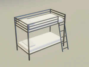Doshie metal twin bed 3D Model