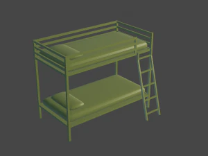Doshie metal twin bed 3D Model