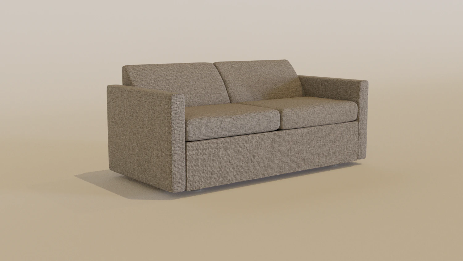Bevel two-seater sofa 3D Model .c4d .max .obj .3ds .fbx .stl .blend 