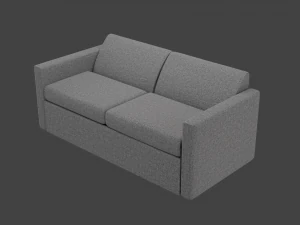 Bevel two-seater sofa 3D Model