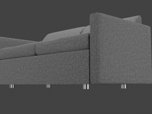 Bevel two-seater sofa 3D Модель