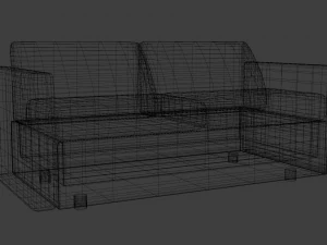 Bevel two-seater sofa 3D Model