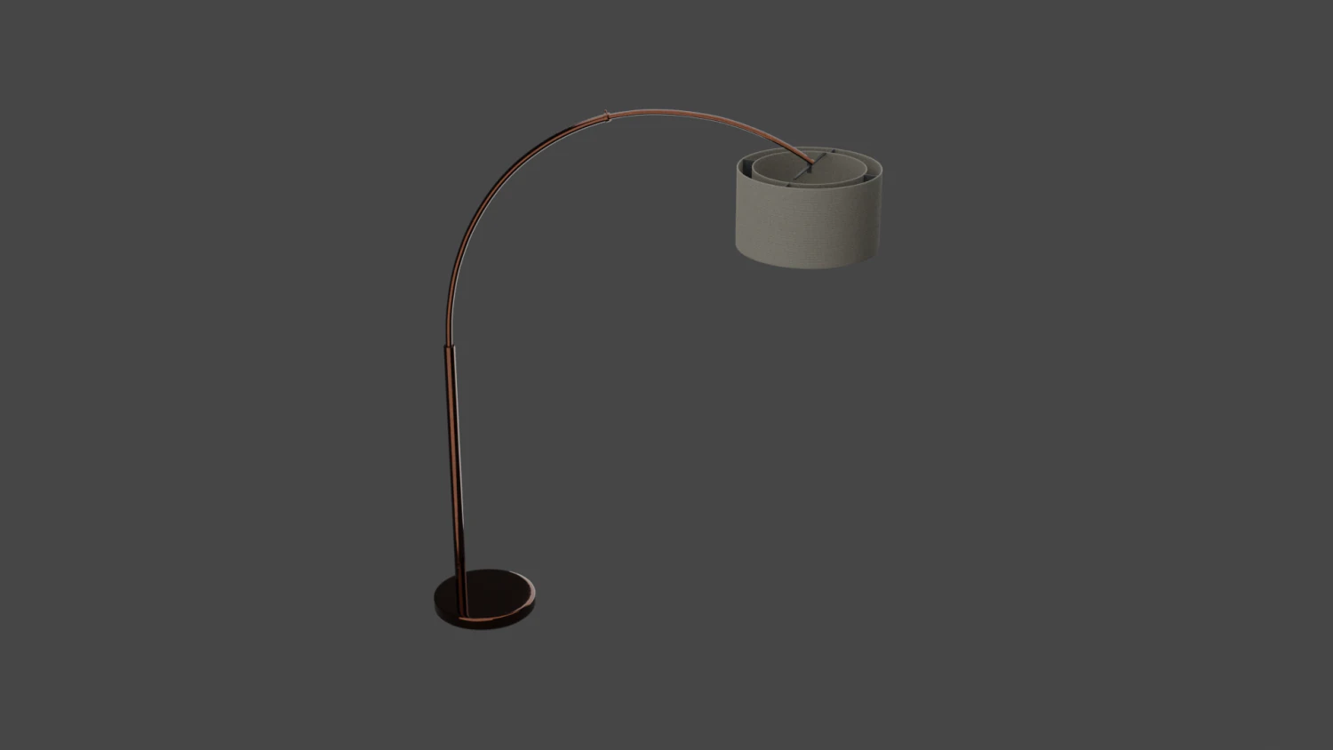 Big dipper arc floor lamp 3D Model .c4d .max .obj .3ds .fbx .stl .blend 