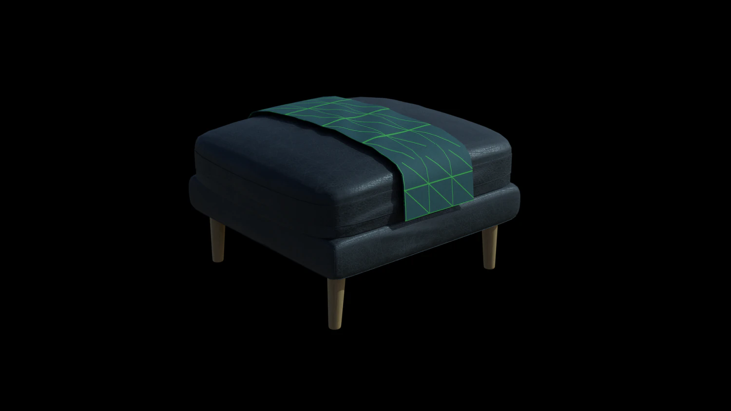 Burrow Nomad Ottoman 3D Model .c4d .max .obj .3ds .fbx .stl .blend 