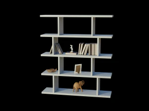 3 14 Rak Buku Model 3D