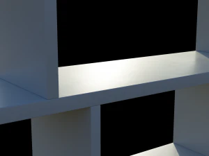 3 14 Rak Buku Model 3D