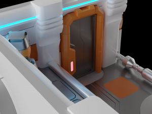 Sci-Fi Corridor 3D Model