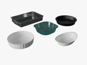 Baking Dishes Set 01 3D 模型