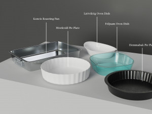 Baking Dishes Set 01 Model 3D