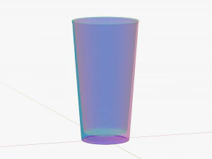 American Pint Glass 3D Model