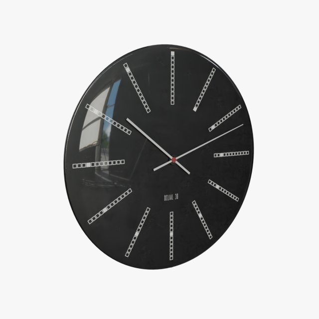 Bankers Wall Clock 3D 模型 .c4d .max .obj .3ds .fbx .stl .blend 