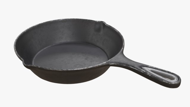 Cast Iron Skillet 3D-Modell .c4d .max .obj .3ds .fbx .stl .blend 