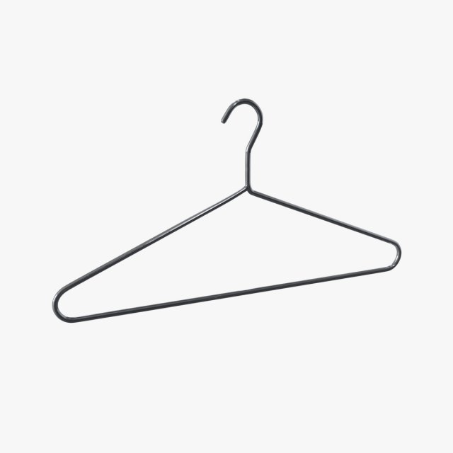 Chrome Metal Hanger 3D मॉडल .c4d .max .obj .3ds .fbx .stl .blend 