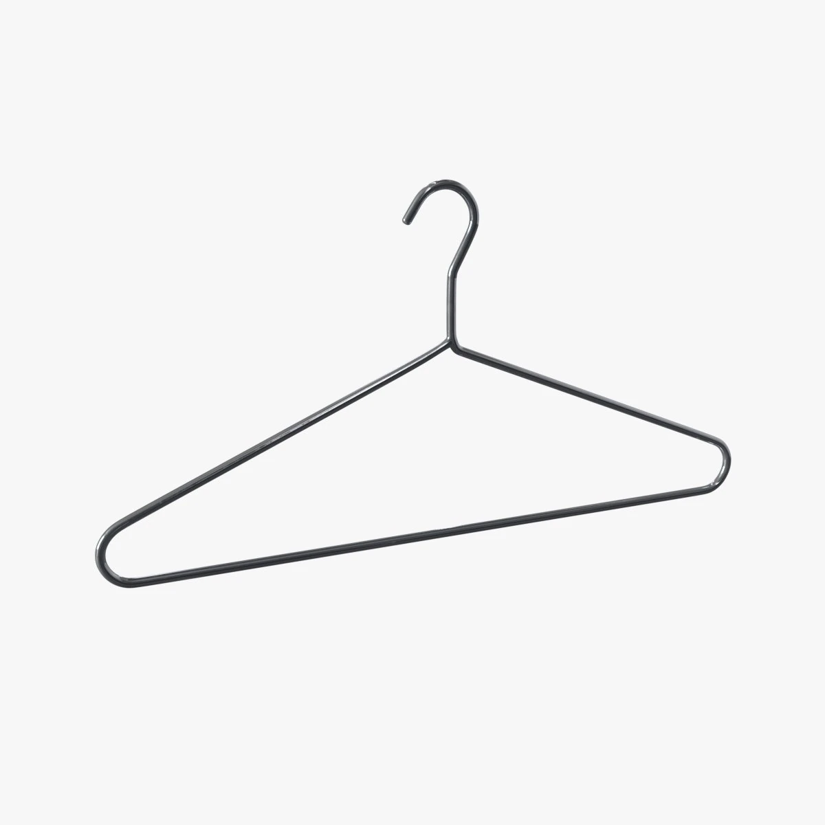 Chrome Metal Hanger 3D Model .c4d .max .obj .3ds .fbx .stl .blend