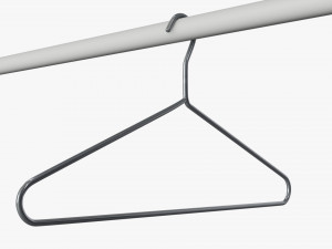 Chrome Metal Hanger 3D मॉडल