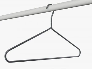Chrome Metal Hanger 3D Model