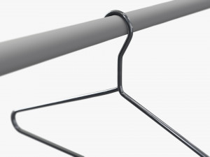 Chrome Metal Hanger 3D मॉडल