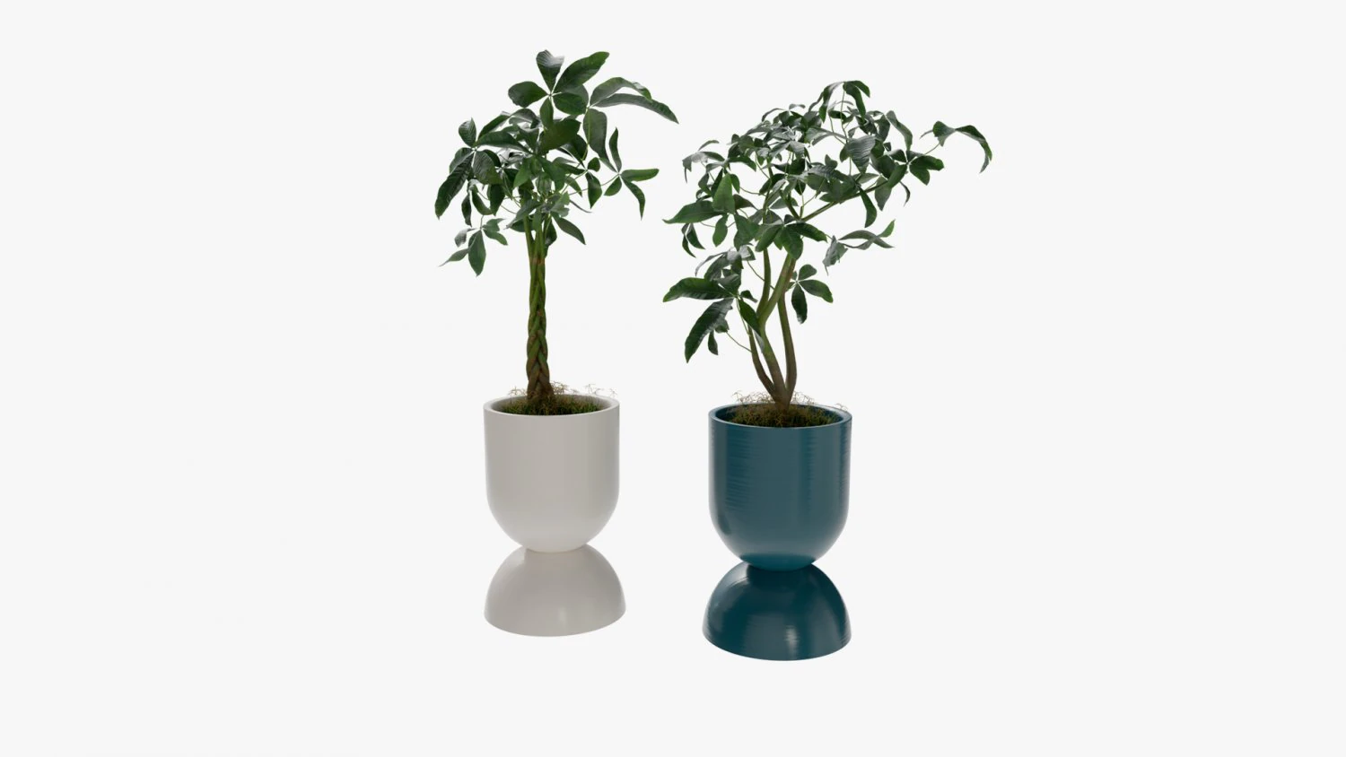 Hourglass Planter 3D Model .c4d .max .obj .3ds .fbx .stl .blend 