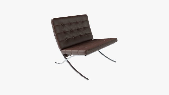 Barcelona Chair 3D Model .c4d .max .obj .3ds .fbx .stl .blend