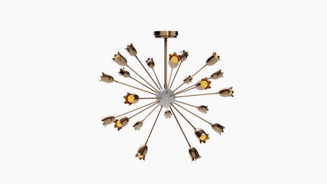 Eva Chandelier 3D Модель .c4d .max .obj .3ds .fbx .stl .blend 