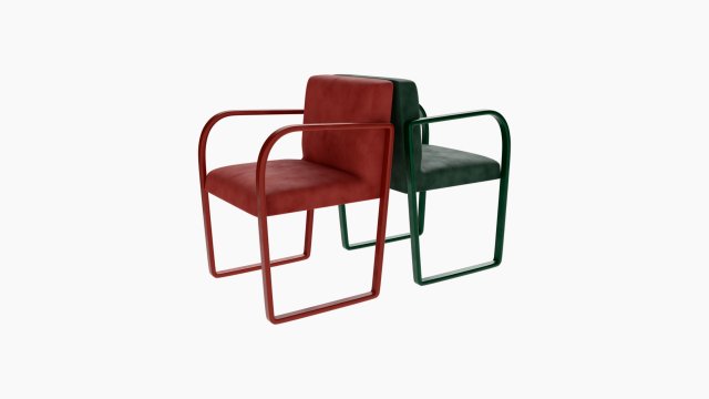 Arcos Dining Chair 3D Model .c4d .max .obj .3ds .fbx .stl .blend 