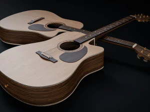Acoustic Guitar 3D Model