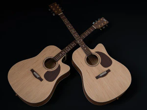 Acoustic Guitar 3D Model