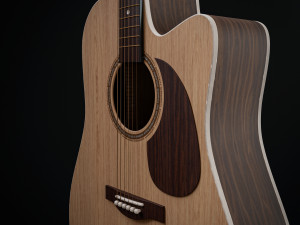 Acoustic Guitar Modèle 3D