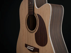 Acoustic Guitar 3D Model
