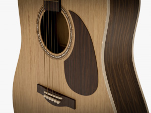 Acoustic Guitar Modèle 3D
