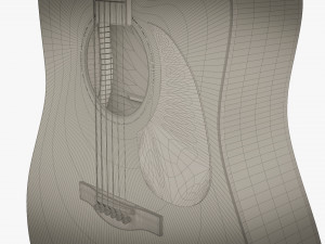 Acoustic Guitar Modèle 3D