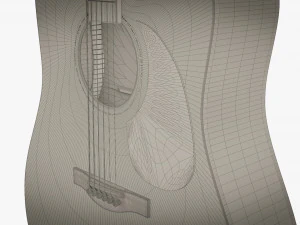 Acoustic Guitar 3D Model