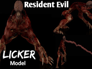 Licker Rigged - Resident Evil 3D Model