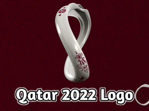 Logotipo Oficial Qatar Copa Mundial de la FIFA 2022 Modelo 3D
