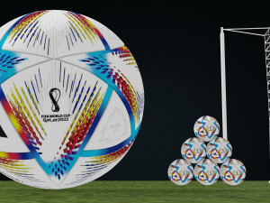Al Rihla Adidas Official Qatar Fifa World Cup Ball 2022 Modello 3D