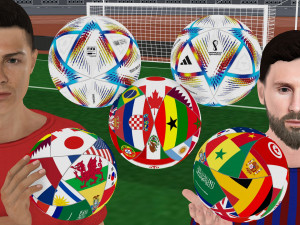 National Flags Al Rihla Adidas Official Qatar Fifa World Cup Ball 2022 3D Модель