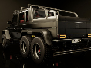 g-class 6x6 brabus black edition Modelo 3D