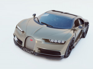 bugatti chiron full interior 3D Model