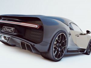 bugatti chiron full interior 3D 모델