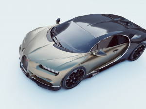 bugatti chiron full interior 3D 모델