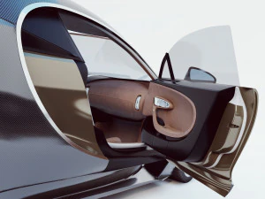 bugatti chiron full interior 3D Model