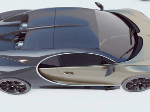 bugatti chiron full interior 3D Model