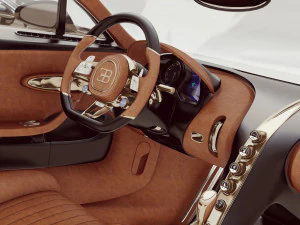 bugatti chiron full interior 3D Model